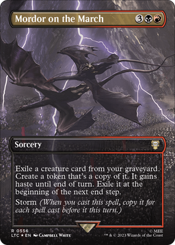 Mordor on the March (Borderless) (Surge Foil) (LTC-556) - Tales of Middle-earth Commander Foil
