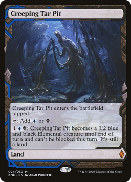 Creeping Tar Pit (ZNE-024) - Zendikar Rising Expeditions Foil