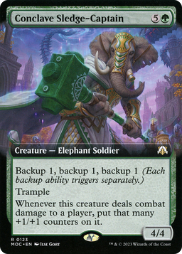 Conclave Sledge-Captain (Extended Art) (MOC-123) - March of the Machine Commander: (Extended Art)