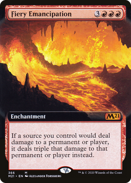 Fiery Emancipation (Extended Art) (M21-366) - Core Set 2021: (Extended Art) Foil