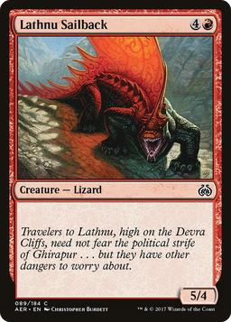Lathnu Sailback (AER-089) - Aether Revolt Foil