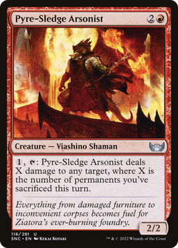Pyre-Sledge Arsonist (SNC-118) - Streets of New Capenna Foil