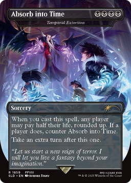 Absorb into Time - Temporal Extortion (SLD-1859) - Secret Lair Drop / Absorb into Time (Borderless)