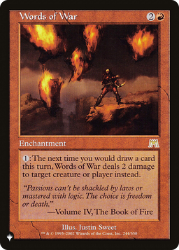 Words of War (LIST-244/350) - The List