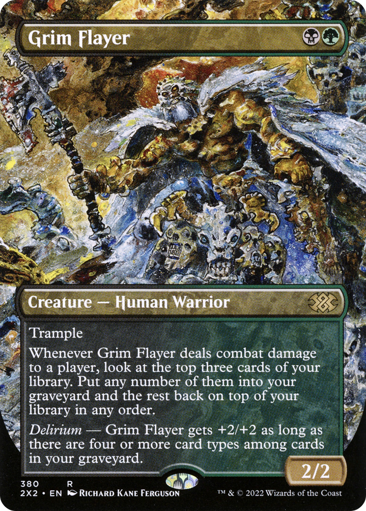 Grim Flayer (Borderless) (2X2-380) - Double Masters 2022 Foil