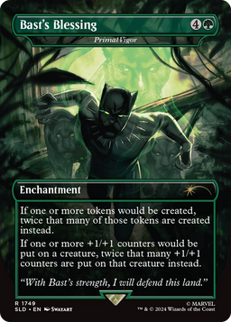 Bast's Blessing - Primal Vigor (SLD-1749) - Secret Lair Drop / Bast's Blessing (Borderless)