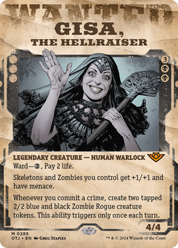 Gisa, the Hellraiser (Showcase) (OTJ-288) - Outlaws of Thunder Junction: (Showcase) (Borderless) Foil