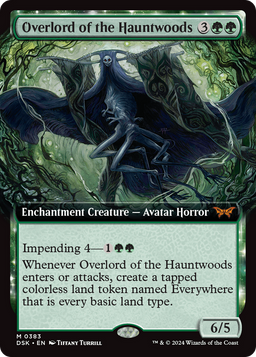 Overlord of the Hauntwoods (Extended Art) (DSK-383) - Duskmourn: House of Horror: (Extended Art, enchantment) Foil