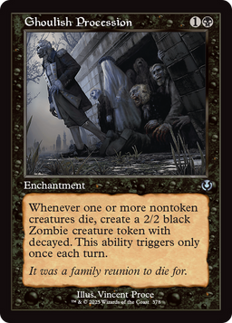 Ghoulish Procession (Retro Frame) (INR-378) - Innistrad Remastered: (enchantment) Foil
