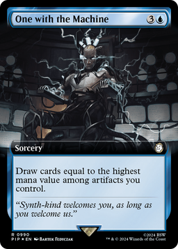 One with the Machine (Extended Art) (Surge Foil) (PIP-990) - Fallout: (Extended Art) Foil