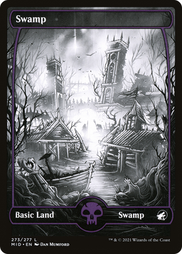 Swamp (273) (MID-273) - Innistrad: Midnight Hunt: (Full Art, Showcase) Foil