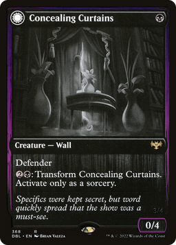 Concealing Curtains (DBL-368) - Innistrad: Double Feature: (Double Faced Transform) Foil