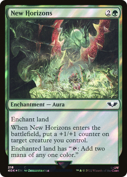 New Horizons (Surge Foil) (40K-218) - Warhammer 40,000 Commander Foil