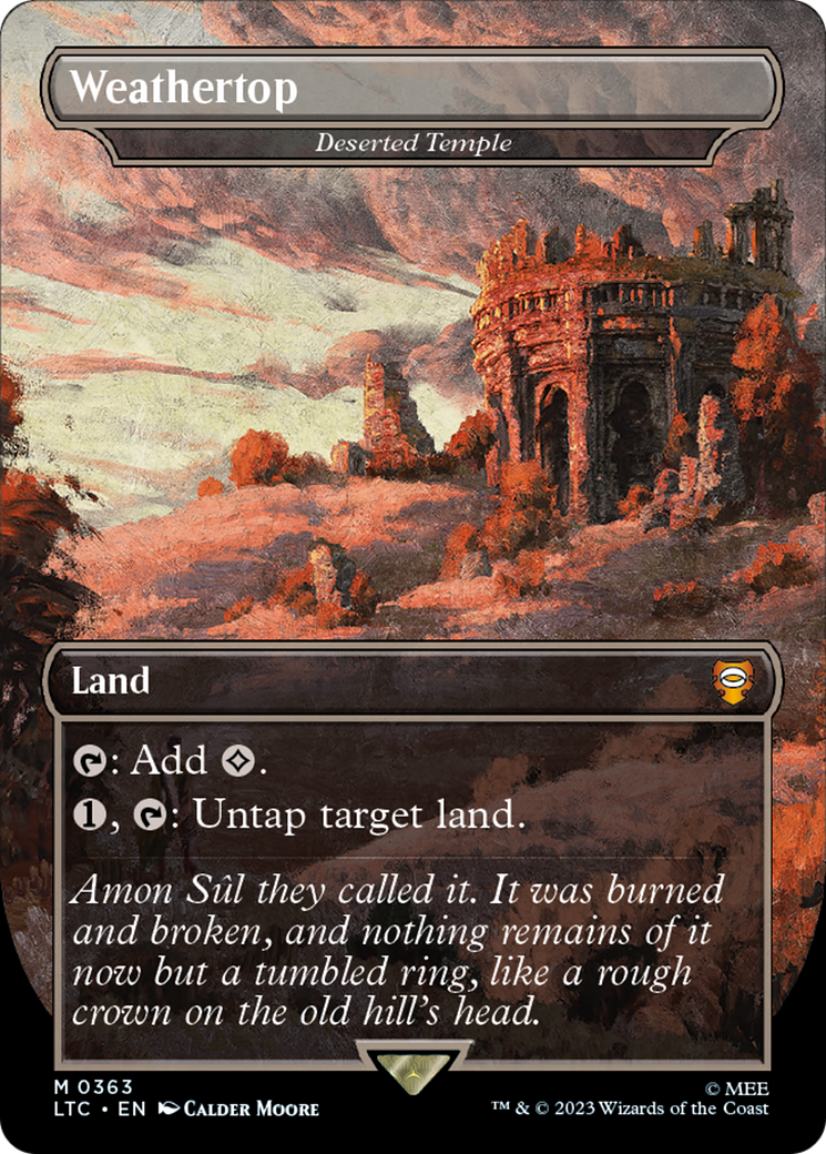 Weathertop - Deserted Temple (LTC-363) - Tales of Middle-earth Commander / Weathertop (Borderless)