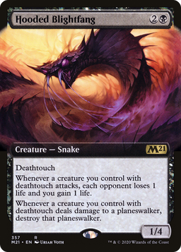 Hooded Blightfang (Extended Art) (M21-357) - Core Set 2021: (Extended Art) Foil
