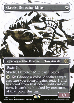 Skrelv, Defector Mite (Showcase) (ONE-301) - Phyrexia: All Will Be One: (Showcase) (Borderless) Foil