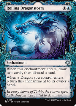 Roiling Dragonstorm (Showcase) (TDM-296) - Tarkir: Dragonstorm: (Showcase, enchantment) Foil