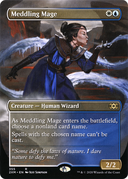 Meddling Mage (Borderless) (2XM-355) - Double Masters
