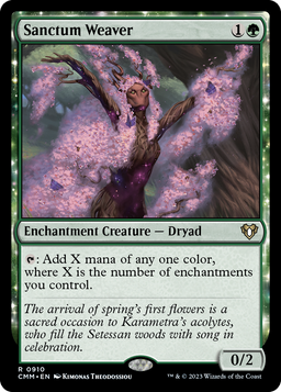 Sanctum Weaver (CMM-910) - Commander Masters: (enchantment)