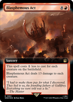Blasphemous Act (Extended Art) (Surge Foil) (WHO-1063) - Doctor Who: (Extended Art) Foil