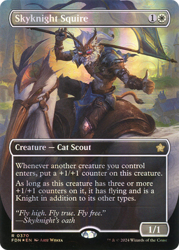 Skyknight Squire (Borderless) (Mana Foil) (FDN-370) - Foundations Foil