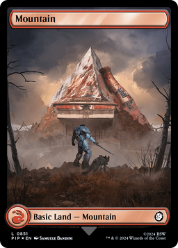 Mountain (0851) (Surge Foil) (PIP-851) - Fallout Foil