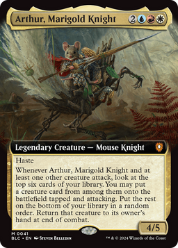 Arthur, Marigold Knight (Extended Art) (BLC-041) - Bloomburrow Commander: (Extended Art) Foil