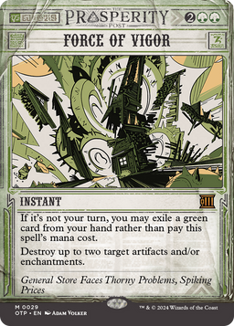 Force of Vigor (OTP-029) - Breaking News: (Showcase) (Borderless) Foil