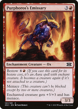 Purphoros's Emissary (2X2-121) - Double Masters 2022: (enchantment)