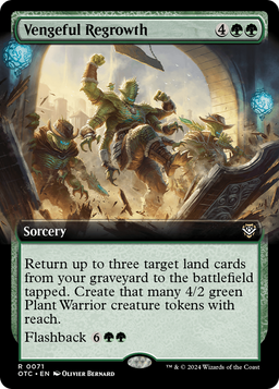 Vengeful Regrowth (Extended Art) (OTC-071) - Outlaws of Thunder Junction Commander: (Extended Art)