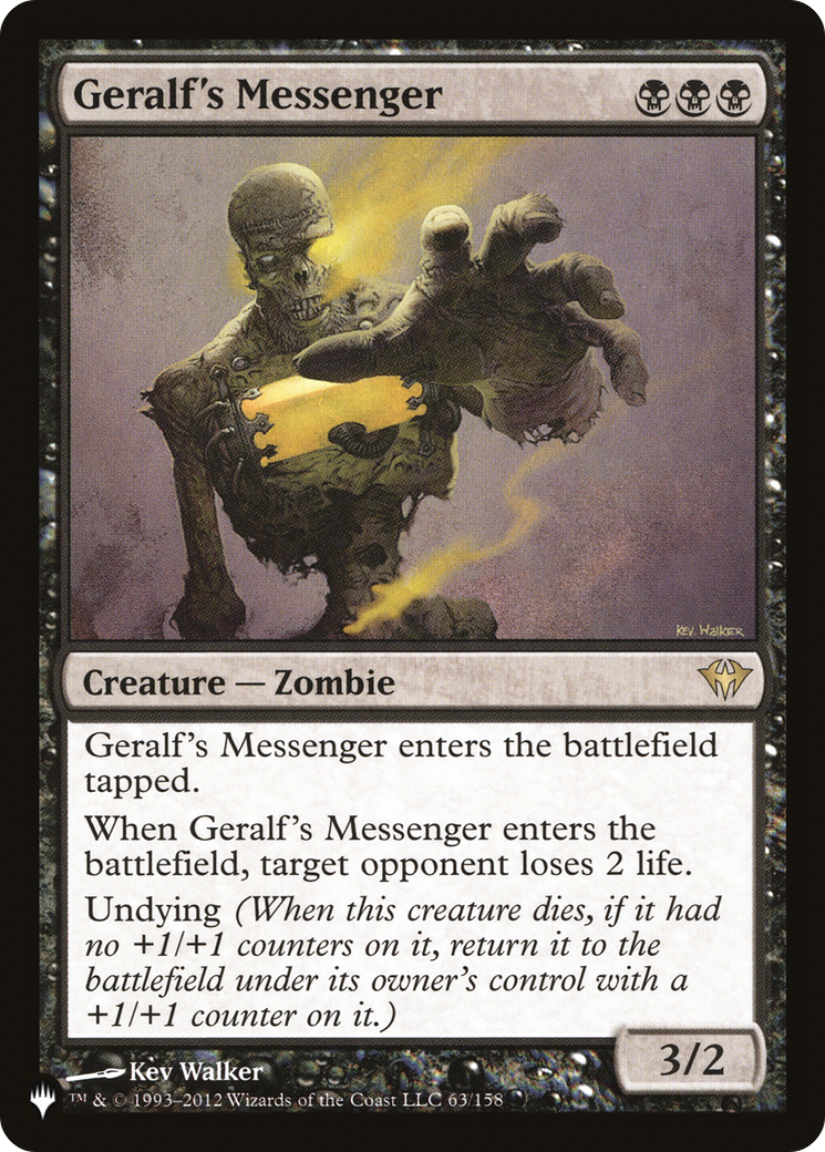 Geralf's Messenger (LIST-63/158) - The List