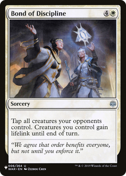 Bond of Discipline (LIST-WAR-6) - The List