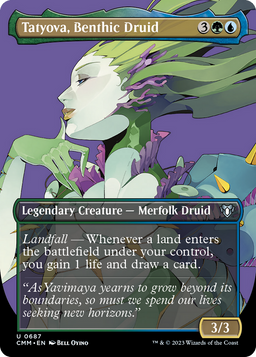 Tatyova, Benthic Druid (Borderless) (CMM-687) - Commander Masters