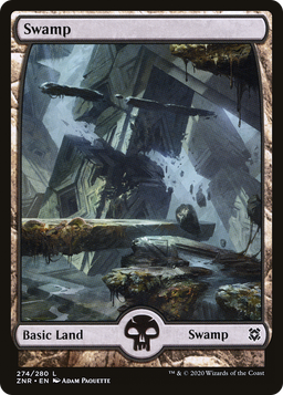 Swamp (274) - Full Art (ZNR-274) - Zendikar Rising Foil