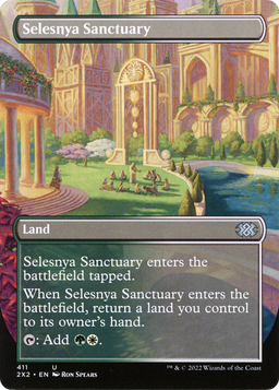 Selesnya Sanctuary (Borderless) (2X2-411) - Double Masters 2022 Foil