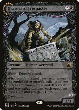 Graveyard Trespasser (Showcase) (MID-290) - Innistrad: Midnight Hunt: (Showcase, Double Faced Transform)