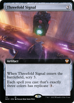 Threefold Signal (Extended Art) (NCC-111) - New Capenna Commander: (Extended Art)