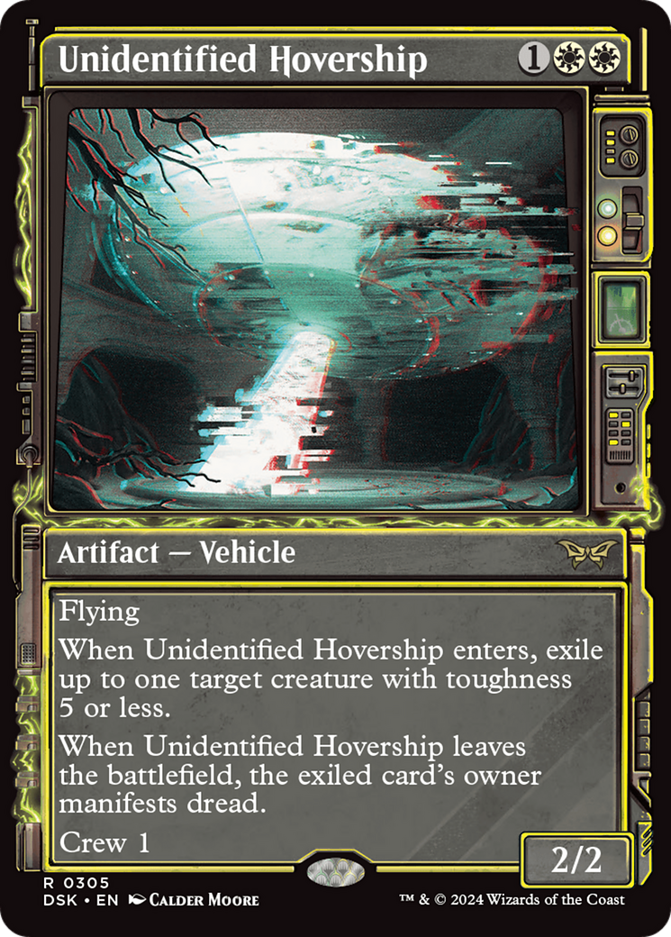 Unidentified Hovership (Showcase) (DSK-305) - Duskmourn: House of Horror: (Showcase) Foil