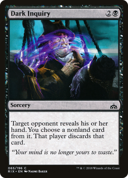 Dark Inquiry (RIX-065) - Rivals of Ixalan Foil