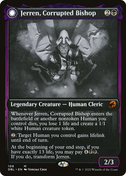 Jerren, Corrupted Bishop (DBL-109) - Innistrad: Double Feature: (Double Faced Transform) Foil