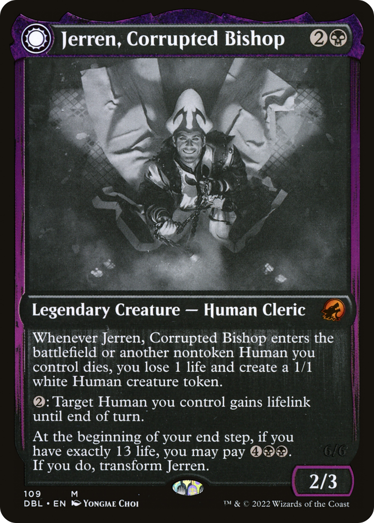 Jerren, Corrupted Bishop (DBL-109) - Innistrad: Double Feature: (Double Faced Transform)