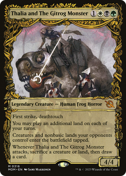 Thalia and The Gitrog Monster (Showcase) (MOM-316) - March of the Machine: (Showcase) Foil