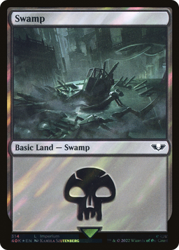 Swamp (314) (Surge Foil) (40K-314) - Warhammer 40,000 Commander Foil