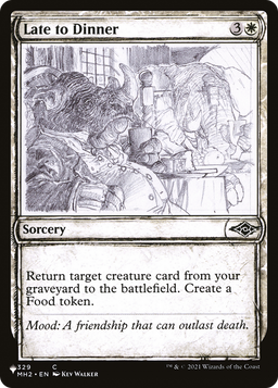 Late to Dinner (Showcase) (LIST-329/303) - The List: (Showcase)