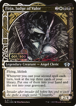 Firja, Judge of Valor (Serial Numbered) (MUL-170) - Multiverse Legends: (Showcase) Foil