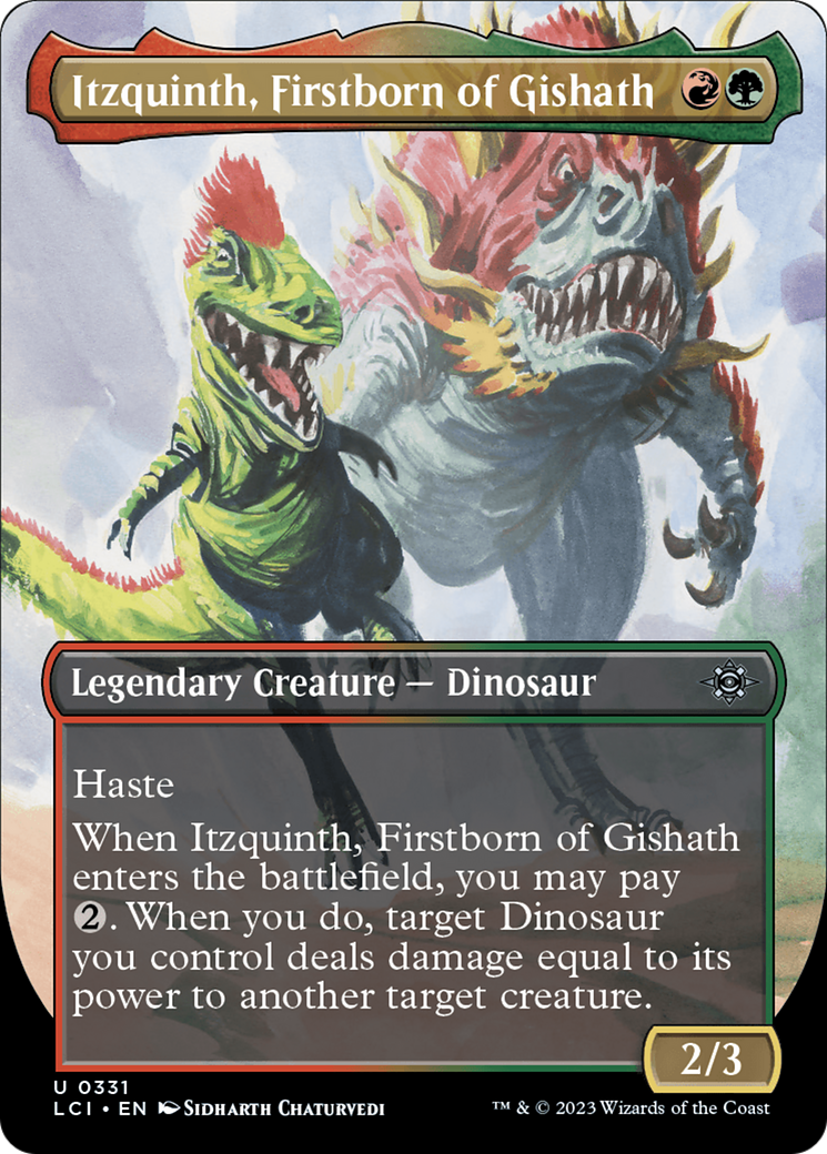 Itzquinth, Firstborn of Gishath (Borderless) (LCI-331) - The Lost Caverns of Ixalan