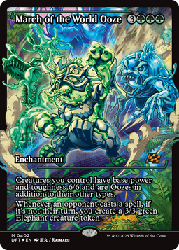 March of the World Ooze (Showcase) (DFT-402) - Aetherdrift: (Showcase, enchantment) Foil