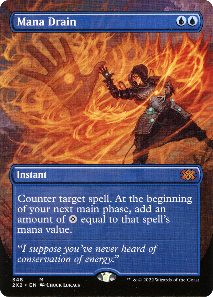 Mana Drain (Borderless) (2X2-348) - Double Masters 2022