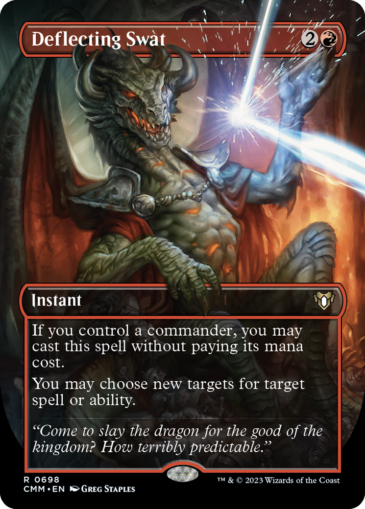 Deflecting Swat (Borderless) (CMM-698) - Commander Masters Foil