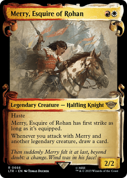 Merry, Esquire of Rohan (Showcase Scrolls) (LTR-666) - The Lord of the Rings: Tales of Middle-earth: (Showcase) Foil